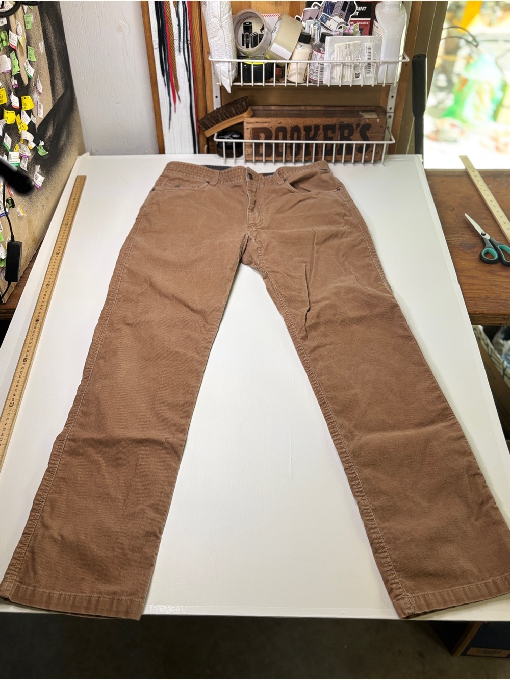 Howler Bros Frontside 5-Pocket Corduroy Pants Brown 35x32 - Picture 2 of 9